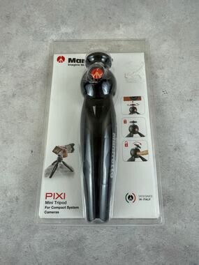 Manfrotto PIXI Mini Table Top Camera Cellphone Tripod Black